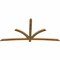 Ekena Millwork Davenport Rough Sawn Timber Gable Bracket, Western Red Cedar, 108"W x 54"H x 2"D x 4"F, 12/12 Pitch GBW108X54X0204DAV00RWR - alternate 3